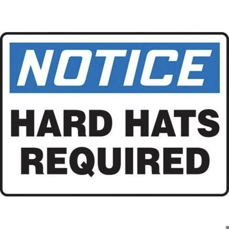 Accuform OSHA NOTICE Safety Sign HARD HATS MPPE824VP MPPE824VP